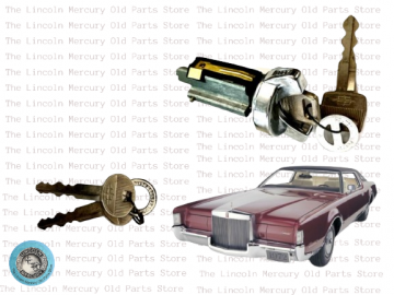 Ignition Cylinder and Key Set, Lincoln Star Logo Keys for Ignition- NOS